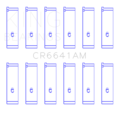 King Engine Bearings Toyota 3Vze (Size +0.75mm) Connecting Rod Bearing Set - CR6641AM0.75