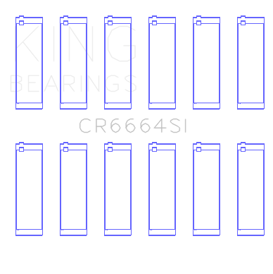 King Buick V6 Connecting Rod Bearing Set - Set of 6 Pairs - CR6664SI030