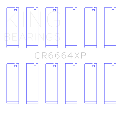 King Buick V6 (Size STDX) XP - Series Performance Rod Bearing Set - CR6664XPSTDX