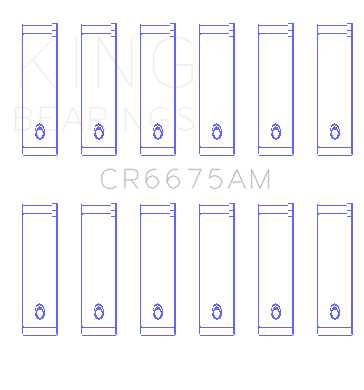 King Engine Bearings Chrysler 3.3/3.8 V6 (Size +0.50mm) Connecting Rod Bearing Set - CR6675AM1.5