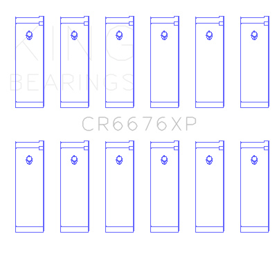 King Nissan VG30DE/VG30DETT/VG30E/VG30T (Size +0.5) Performance Rod Bearing Set - CR6676XP0.5