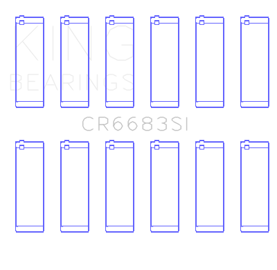 King Chevrolet 262 (OD+.002in) Connecting Rod Bearing Set - CR6683SI