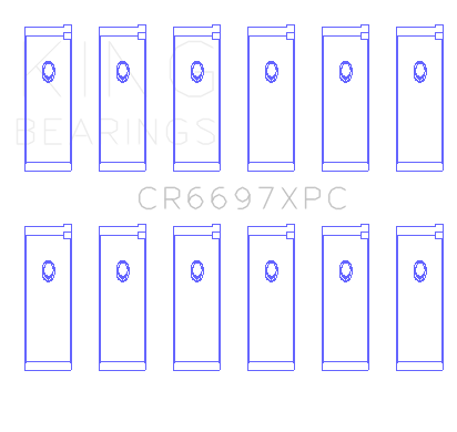 King Nissan RB25/RB26 24V Coated Performance Rod Bearing Set - Size STDX - CR6697XPCSTDX