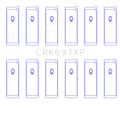 King Nissan RB25/RB26 (Size STD) Performance Rod Bearing Set - CR6697XP