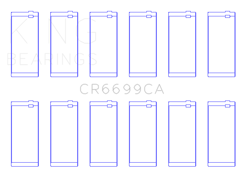 King Cummins 6B Series (Size 0.75) Connecting Rod Bearing Set - CR6699CA0.75