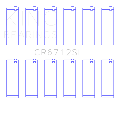 King Engine Bearings Ford V6 Triton/Ohv (Size +0.25mm) Connecting Rod Bearing Set - CR6712SI0.25