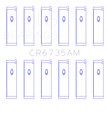 King Mitsubishi 6G74 3000GT/Dodge Stealth (Size STD) Performance Rod Bearing Set - CR6735AM