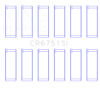 King Engine Bearings Ford 155 (Size +0.25mm) Connecting Rod Bearing Set - CR6751SI0.25