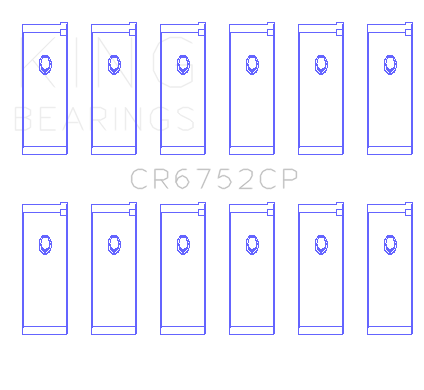King Engine Bearings Nissan Vq20DE/Vq25Dd/Vq30DE/Dd/DET (Size +0.25mm) Connecting Rod Bearing Set - CR6752CP0.25