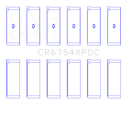King Toyota 2JZGE 2JZGTE 24v (Size Standard - Predoweled for Alum Rods) Performance Rod Bearing Set - CR6754XPDC