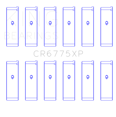 King Nissan VQ35DE (Size STD) Performance Rod Bearing Set - CR6775XP