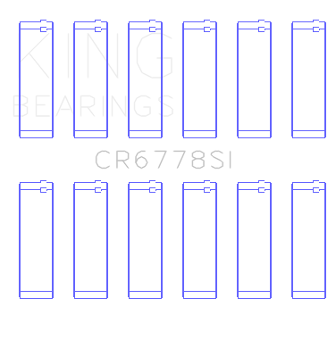 King Engine Bearings Audi Acz/Aah/Ack/Aej/Asn/Ltr (Size +0.25mm) Connecting Rod Bearing Set - CR6778SI0.25