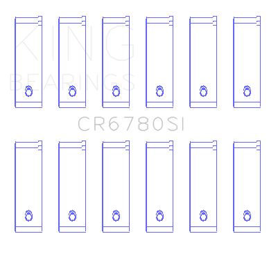 King Engine Bearings Chrysler 2.7L (Size +1.0mm) Connecting Rod Bearing Set - CR6780SI1.0