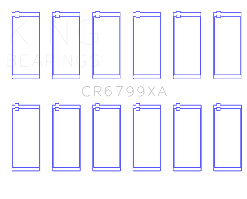 King Mercedes Benz OM 603 Rod Bearing Set - CR6799XA