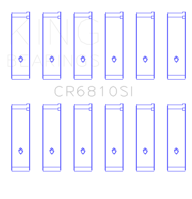 King Engine Bearings Chrysler 215 (Size +1.0mm) Connecting Rod Bearing Set - CR6810SI1.0