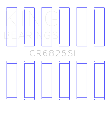 King Engine Bearings Chrysler 226 (3.7L) (Size +0.25mm) Connecting Rod Bearing Set - CR6825SI0.25