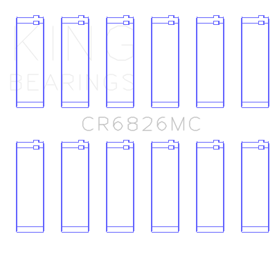 King Engine Bearings HolDEn 175/190 3.6L (Size +.026mm) Connecting Rod Bearing Set - CR6826MC.026