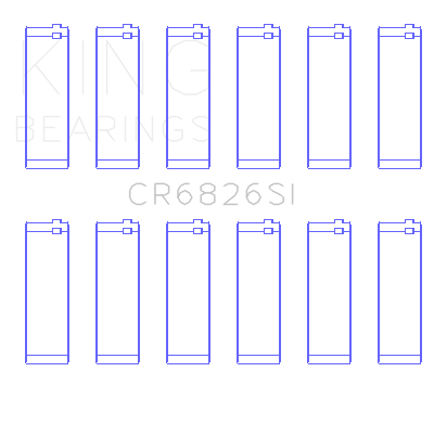 King Engine Bearings HolDEn 175/190 3.6L (Size +0.25mm) Connecting Rod Bearing Set - CR6826SI0.25