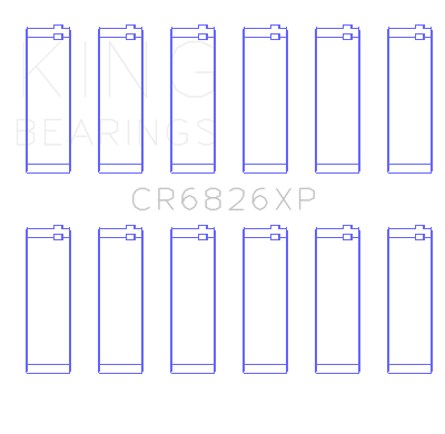 King Engine Bearings Gm/HolDEn 3.6 Lf4/Lfx/Lgx (Size STDX) Connecting Rod Bearing Set - CR6826XPSTDX