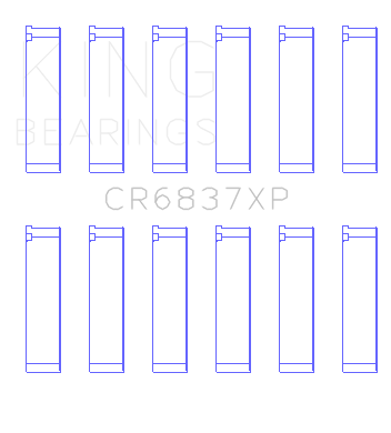King Honda J30 / J35 (Size +0.26) Performance Rod Bearing Set - CR6837XP.026
