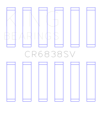 King Ford 276DT/D17TED4/AJD 2.7L V6 (Size +0.10) Rod Bearing Set - CR6838SV010