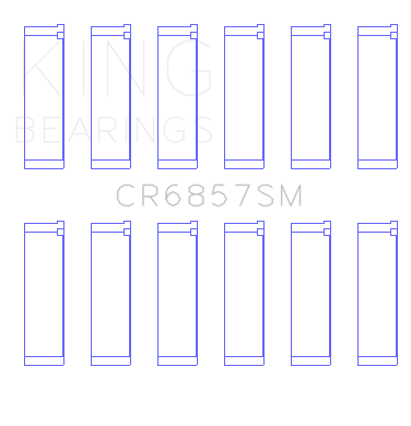 King Engine Bearings Chrysler Pentastar 3.6L Erb V6 (Size +0.25mm) Connecting Rod Bearing Set - CR6857SM0.25