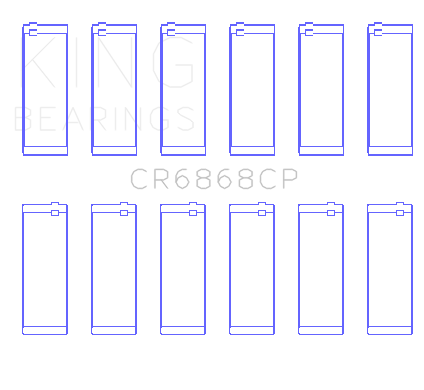 King MERCEDES BENZ M 272.911 / M 272.920 Connecting Rod Bearing Set - CR6868CP