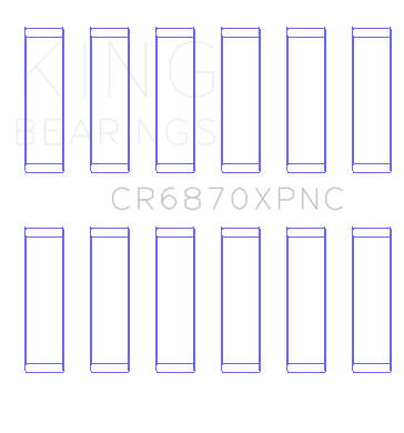 King Nissan VR38DETT (Size STD) pMaxKote Performance Con Rod Bearing Set - CR6870XPNC