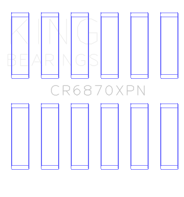King 09-15 Nissan GT-R VR38DETT (Size STDX) Tri-Metal Performance Rod Bearing Set - CR6870XPNSTDX