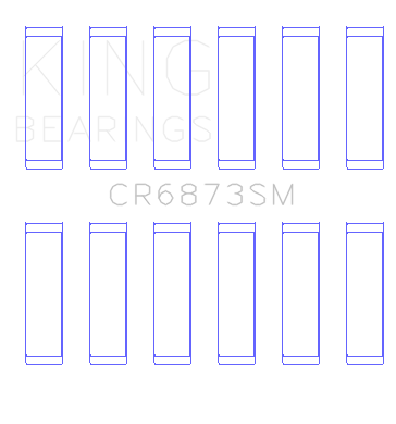 King Engine Bearings Toyota 2Gr-Fe/3Gr-Fe (Size +0.50mm) Connecting Rod Bearing Set - CR6873SM0.5
