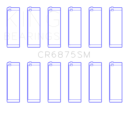 King Mercedes Benz OM 642 Sputter Replacement Connecting Rod Bearing +0.25 Oversize - CR6875SM0.25