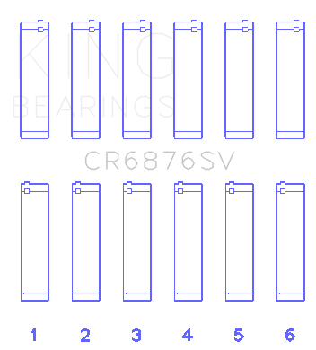 King Mercedes-Benz OM 642 Connecting Rod Bearing Set - CR6876SV