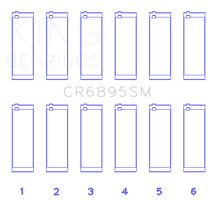 King Ford EcoBoost 3.5L / 3.7L V6 (.781 Width) (Size STD) Performance Rod Bearing Set - CR6895SM