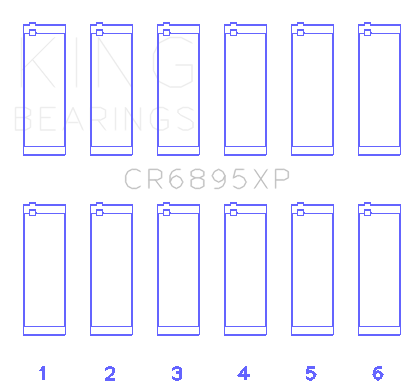 King Ford Ecoboost 3.5L V6 (Size STDX) Tri Metal Connecting Rod Bearing Set - CR6895XPSTDX