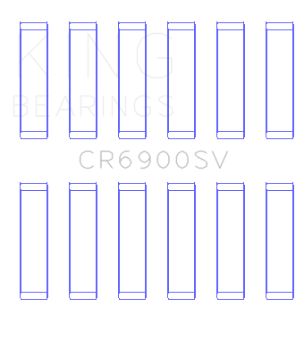 King VM Motori A630/L630 Ecodiesel 3.0L Rod Bearing Set - CR6900SV