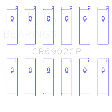 King Nissan VQ35HR / VQ37HR (Size 0.25) Connecting Rod Bearing Set - CR6902CP0.25