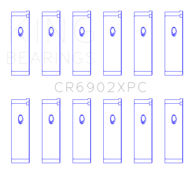 King Nissan VQ35HR/VQ37VHR/VR30DTT (Size STDX) pMaxKote Rod Bearing Set - CR6902XPCSTDX