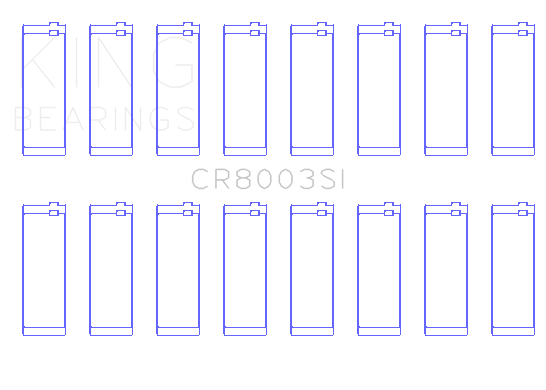 King Engine Bearings Gmc 281 (Size +0.50mm) Connecting Rod Bearing Set - CR8003SI0.5