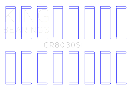 King Engine Bearings Chrysler Jeep V8 287 4.7L (Size +0.50mm) Connecting Rod Bearing Set - CR8030SI0.5