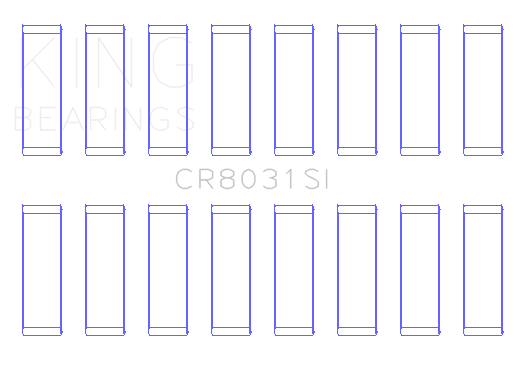 King Engine Bearings Chrysler Jeep V8 287 4.7L (Od+.002in) (Size +0.25mm) Connecting Rod Bearing Set - CR8031SI0.25