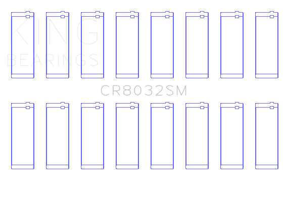 King Chrysler V8 5.7L / 6.1L / 6.4L Hemi (Size STD) Rod Bearing Set - CR8032SM