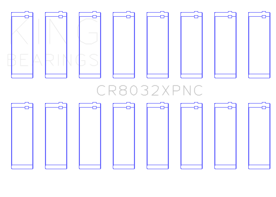 King Chrysler 345/ 370 16V (Size 0.26) Connecting Rod Bearing Set - CR8032XPNC.026