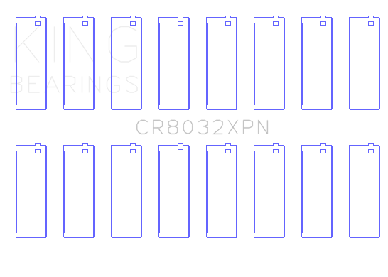 King Chrysler 345/370 16v Connecting Rod Bearing Set - CR8032XPN