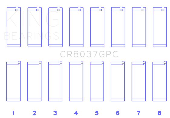King Engine Bearings General Motors Duramax Diesel (Size STDX) Connecting Rod Bearing Set - CR8037GPCSTDX
