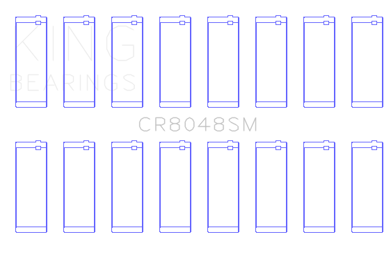 King Engine Bearings Chrysler 345/370 16V (Size +0.75mm) Connecting Rod Bearing Set - CR8048SM0.75