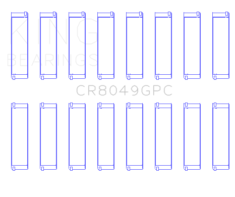 King BMW N62/ N63/ S63/ N62N Connecting Rod Bearing Set - CR8049GPC