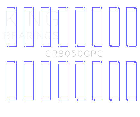 King BMW S63N/ N63/ S63/ N63N (Size STDX) Connecting Rod Bearing Set - CR8050GPCSTDX