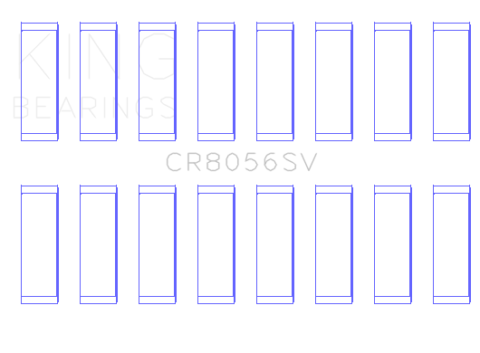 King Ford 6.7 Power Stroke V8 Diesel (Size 0.05) Connecting Rod Bearing Set - CR8056SV0.5