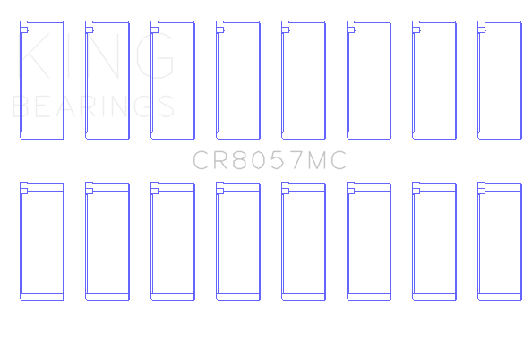 King GM 6.2 - LT1/LT4 Gen V Connecting Rod Bearing Set - CR8057MC