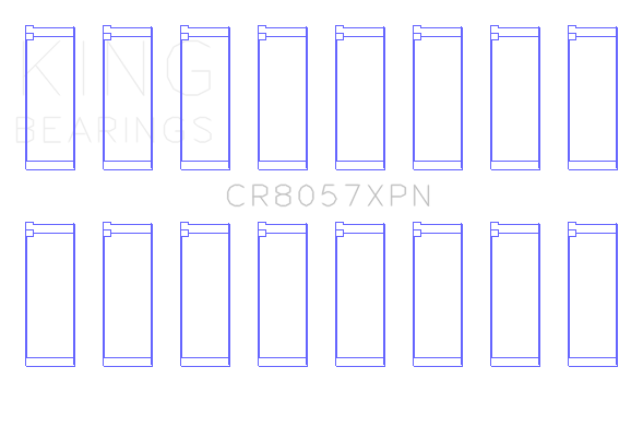 King GM 6.2 - LT1/LT4 Gen V pMaxBlack Coated Connecting Rod Bearing Set - CR8057XPN